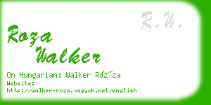 roza walker business card